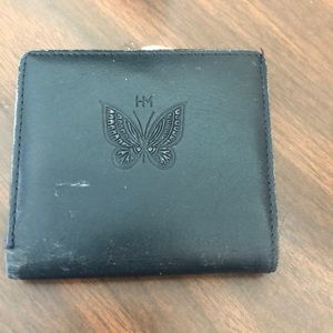 Hanae Mori wallet ladies leather black good condition.